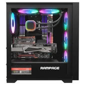 Rampage VOYAGER 750W 80+ BRONZE Siyah 4*RGB Auto Fan ATX Mid-T Gaming Oyuncu Kasası - 4