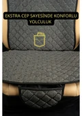 Volkswagen Caddy 2003 - 2010Terletmez Kaymaz Keten Oto Minder Kılıf Komple Set(7Parça) Füme thumbnail 3