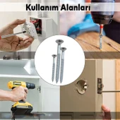 Sunta Vidası Sivri Uçlu Ahşap Tahta Ağaç Mobilya Ayak Kulp Vidası 6x80 Mm Paket 100 Adet - 3