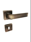 Riva Oksit Antik Sarı Kare Rozetli Kapı Kolu ODA Kapısı Kolu Rozetli Bir Kapılık(ODA)(OKSİT ANTİK SARI)(1 TAKIM) Antik Sarı - 1