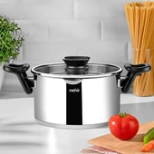 Nehir Napoli 24 Cm Paslanmaz Çelik Süzgeç Kapaklı Tencere thumbnail 1