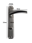 Serçe Bravo Krom Kapı Kolu Tuvalet(WC) ve Banyo Kapısı Kolu Aynalı Bir Kapılık(WC)(1 Takım)(SOL - SAĞ) Krom Sol - 4