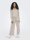 ONLY Bayan Keten Rahat Beli Lastikli Pantolon 15259590 - 1
