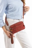 M 231 Mega Bag Krinkıl Kumaş Unisex El Omuz Çantası, Telefonluk (yatay), Clutch - 11