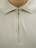 Jack Jones Austın Zıp Fermuarlı  Polo Yaka Erkek Tişört 12279177 - 2
