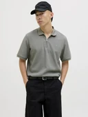 Jack Jones Austın Zıp Fermuarlı  Polo Yaka Erkek Tişört 12279177 - 2