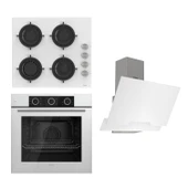 Ferre Flowart Basic Serisi Beyaz Ankastre Set (cs206 + Xe62cb + D064 ) - 1