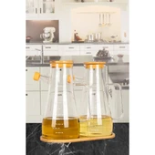 Periboia Standlı 2'li Cam Yağdanlık - 3