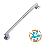 Metal Kulp Mobilya Dolap Mutfak Dolabı Kapak Çekmece Kulpları Kulbu Kulpu 22.4 cm 224 mm Krom - 1