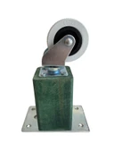 Kale Ahşap 15cm Tekerli Ayak Mobilya Masa ve Dolap Tekerli Ayağı (FRENLİ - FRENSİZ)(15cm)(KAYIN/GÜRGEN AĞACI) Yeşil 12cm FRENSİZ 12cm - FRENSİZ - 2 ADET - 2