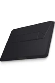 Macbook Air Pro 13 / 14 ınç Kılıf Oslo Serisi Manyetik Su Geçirmez Tasarım Taşıma Çantası  SİYAH - 3