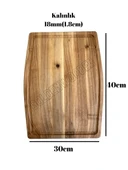 Dış Bükey Doğal Ahşap Sunum Tabağı Ahşap Sunumluk(CEVİZ AĞACI) Ceviz BOY:40cm EN:30cm - 4