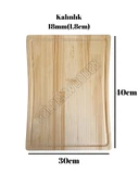 İç Bükey Doğal Ahşap Sunum Tabağı Ahşap Sunumluk(BEYAZ ÇAM) Beyaz Çam BOY:40cm EN:30cm - 4