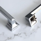 Metal Kulp Mobilya Dolap Mutfak Dolabı Kapak Çekmece Kulpları Kulbu Kulpu 22.4 cm 224 mm Krom - 5