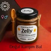 Zelly Doğal Karışım Bal | Gold King Honey 43gr | Güç ve Performans İçin – Yüksek Etkili Enerji Desteği (+18) - 1