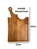 Balta Doğal Ahşap Sunum Tabağı Ahşap Sunumluk(KAYIN/GÜRGEN) Kayın BOY:40cm EN:25cm - 3