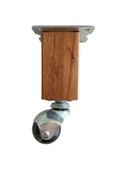 Kale Ahşap Top Tekerli Ayak Mobilya Masa Dolap Tekerli Ayağı FRENSIZ(12CM - 15CM)(KAYIN AĞACI) Kayın 12cm KAYIN - 12cm - 2 ADET - 1