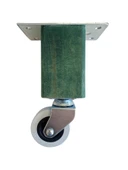 Kale Ahşap 15cm Tekerli Ayak Mobilya Masa ve Dolap Tekerli Ayağı (FRENLİ - FRENSİZ)(15cm)(KAYIN/GÜRGEN AĞACI) Yeşil 12cm FRENSİZ 12cm - FRENSİZ - 2 ADET - 1