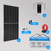 Mini Bağ Evi ve Karavan Solar Güneş Enerji Sistemi 2500W Depolama 1kW Akıllı İnverter - 1