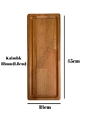 Dikdörtgen Doğal Ahşap Sunum Tabağı Ahşap Sunumluk(KAYIN/GÜRGEN) Kayın BOY:45cm EN:18cm - 4