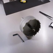 TCT Metal Delme Panç Ø 70 mm Delik Açma Metal Demir Testeresi Adaptörlü 1 Adet - 4