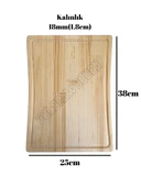 İç Bükey Doğal Ahşap Sunum Tabağı Ahşap Sunumluk(BEYAZ ÇAM) Beyaz Çam BOY:38cm EN:25cm - 4