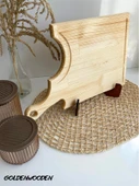 Balta Doğal Ahşap Sunum Tabağı Ahşap Sunumluk(BEYAZ ÇAM) Beyaz Çam BOY:40cm EN:25cm - 3