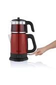 Demli Stil IH33204 CAM Demlikli Çay Makinesi Kırmızı - 4