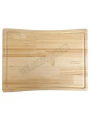 İç Bükey Doğal Ahşap Sunum Tabağı Ahşap Sunumluk(BEYAZ ÇAM) Beyaz Çam BOY:40cm EN:30cm - 5