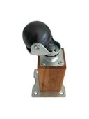 Kale Ahşap Top Tekerli Ayak Mobilya Masa Dolap Tekerli Ayağı FRENSIZ(12CM - 15CM)(KAYIN AĞACI) Kayın 15cm KAYIN - 15cm - 2 ADET - 3