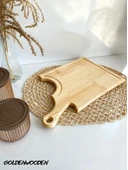 Balta Doğal Ahşap Sunum Tabağı Ahşap Sunumluk(BEYAZ ÇAM) Beyaz Çam BOY:45cm EN:27cm - 2