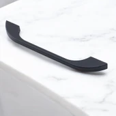 Mobilya Çekmece Mutfak Dolabı Dolap Kapak Kulpları Kulb Kulpu 12.8 cm Metal Siyah Kulp 128 mm - 2