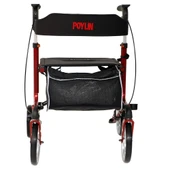 Poylin P888 Ultra Lüks Rolatör Kırmızı - Titanyum Gri thumbnail 3