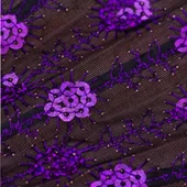 Beluga Yelpaze Şık Siyah Mor Pullu Yelpaze 260136 - 4