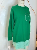 TAŞLI CEPLİ DANTELLİ SWEATSHIRT - 5
