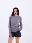 4217 TRİKO BASİC KAZAK-GRİ thumbnail 1