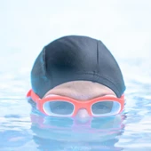 Yüzücü Bonesi Likralı Esnek Kumaş Havuz Deniz Yüzme Bonesi Bez Bone Siyah thumbnail 6