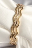 316L Çelik Gold Renk Ajda Model Kadın Bileklik - TJ-BB6877 - 1