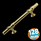 Mobilya Çekmece Mutfak Dolabı Dolap Kulpları Kulbu Kulpu Altın Gold Metal Kulp 128 mm -12.8 cm thumbnail 1