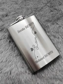 Kişiye Özel Love Hediye 9 Oz Çelik Cep Matarası 266 Ml içki  Alkol Matarası Sevgiliye Hediye - 1