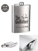 Kişiye Özel God Father 9 Oz  Çelik Cep Matarası 266 Ml içki Alkol Matarası Babaya Hediye thumbnail 2