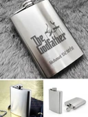 Kişiye Özel God Father 9 Oz  Çelik Cep Matarası 266 Ml içki Alkol Matarası Babaya Hediye thumbnail 1