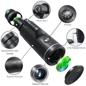 OR-1000 50x60 Monoküler Dürbün – Telefon ve Tripod Uyumu - 7