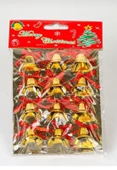 12 Adet Mini Çan 12Süs Yılbaşı Çam Ağacı Süsü 4 cm Altın Sarısı Zil Gold Yılbaşı Çam Ağacı Süsü - 3