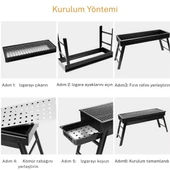 Madfox Cookout Portatif Katlanır BBQ Mangal - 8