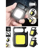 Mini LED Anahtarlık El Feneri USB Şarj Edilebilir Lamba Taşınabilir  Kamp Feneri - 1