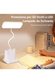 20 Led Çalışma Okuma Işığı 3 Kademeli Şarjlı Masa Lambası Ayarlanabilir Parlaklık - 4