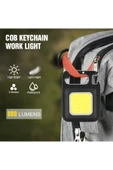 Mini LED Anahtarlık El Feneri USB Şarj Edilebilir Lamba Taşınabilir  Kamp Feneri - 3