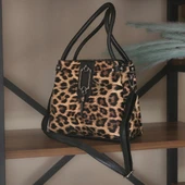 Leopar Desenli Omuz ve Kol Çantası - 2