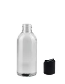 100ml pet şeffaf şişe disctop kapak, 12 adet, dezenfektan şişesi, kozmetik şişe, şampuan şişesi, plastik şişe, aroma şişesi - 1